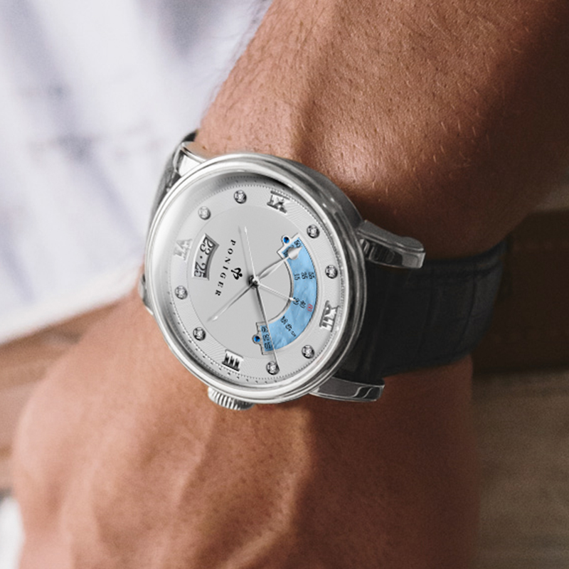 PONIGER 42mm Men Luxury Wrist  - Luxury Watch Second Hand 评论和价格