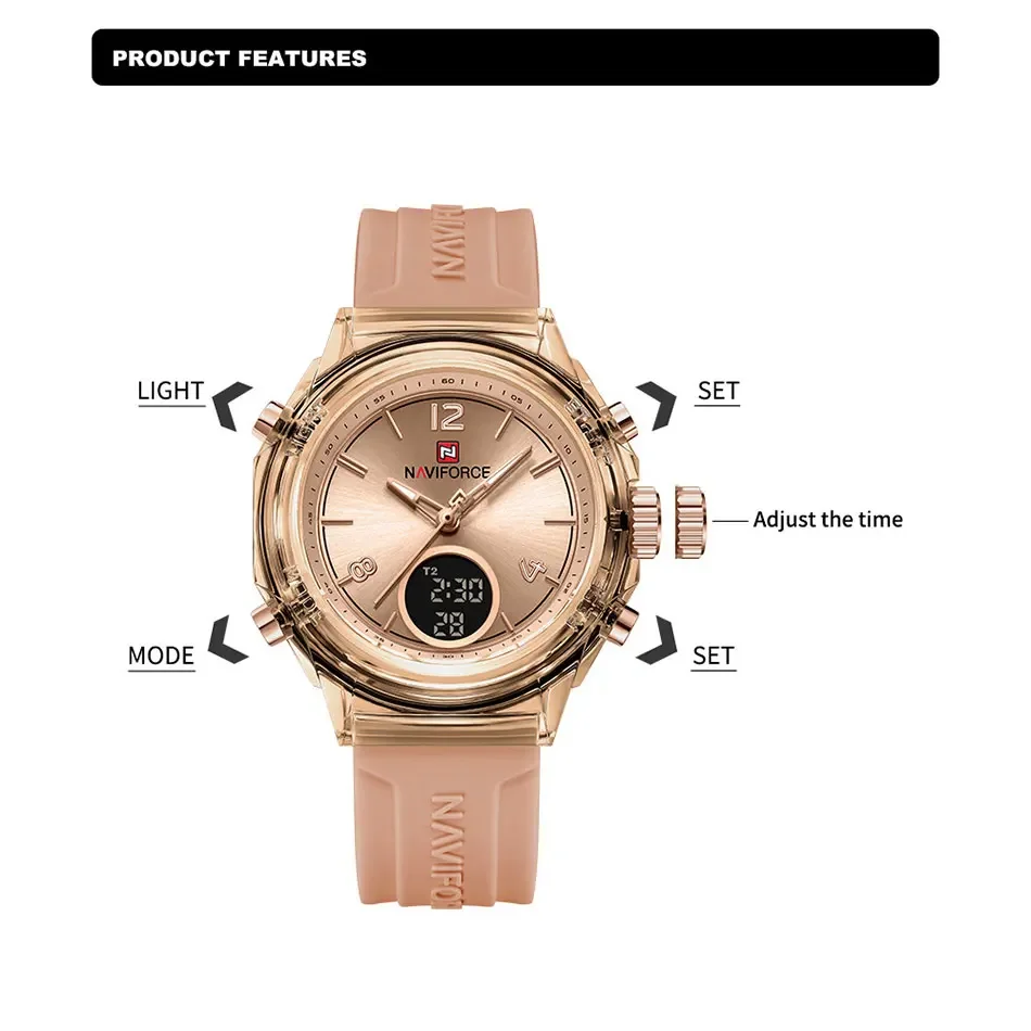 NAVIFORCE NF7109 Quartz Watch  - Luxury Watch For Girls 评论和价格