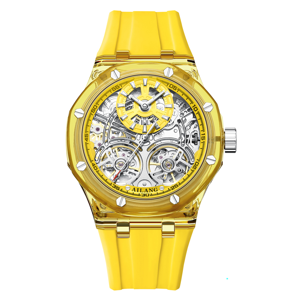 Double Tourbillon Design Luxur - Automatic Pilot Watch 评论和价格