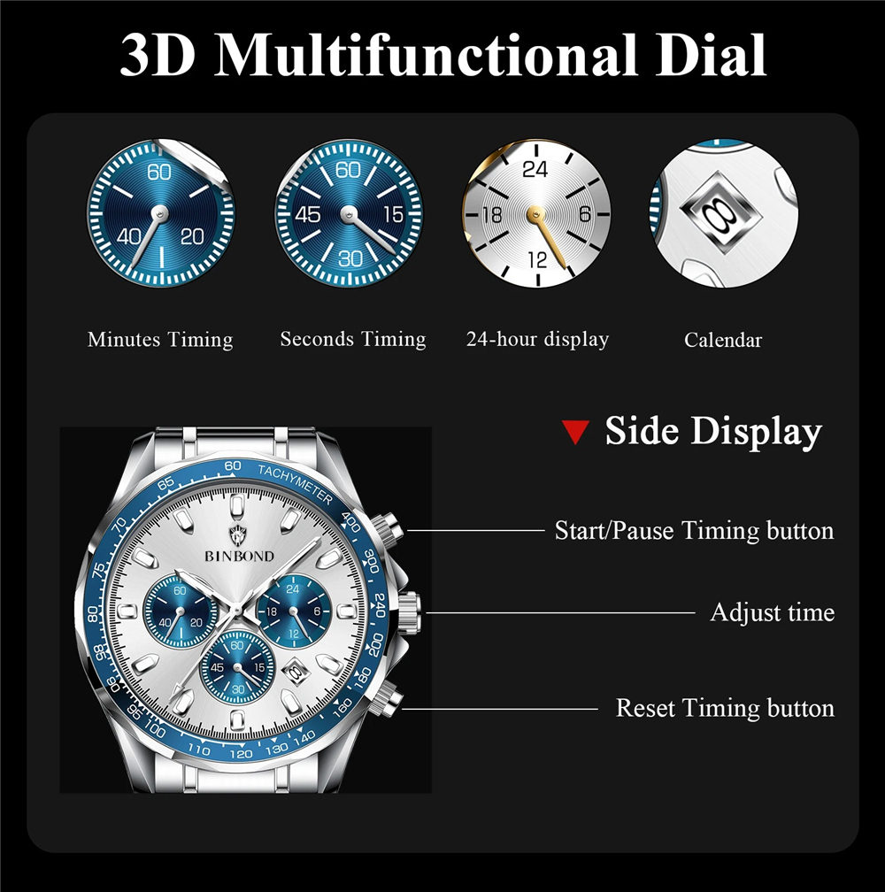 Sports New Men Chornograph Wat - Luxury Watch Affordable 评论和价格