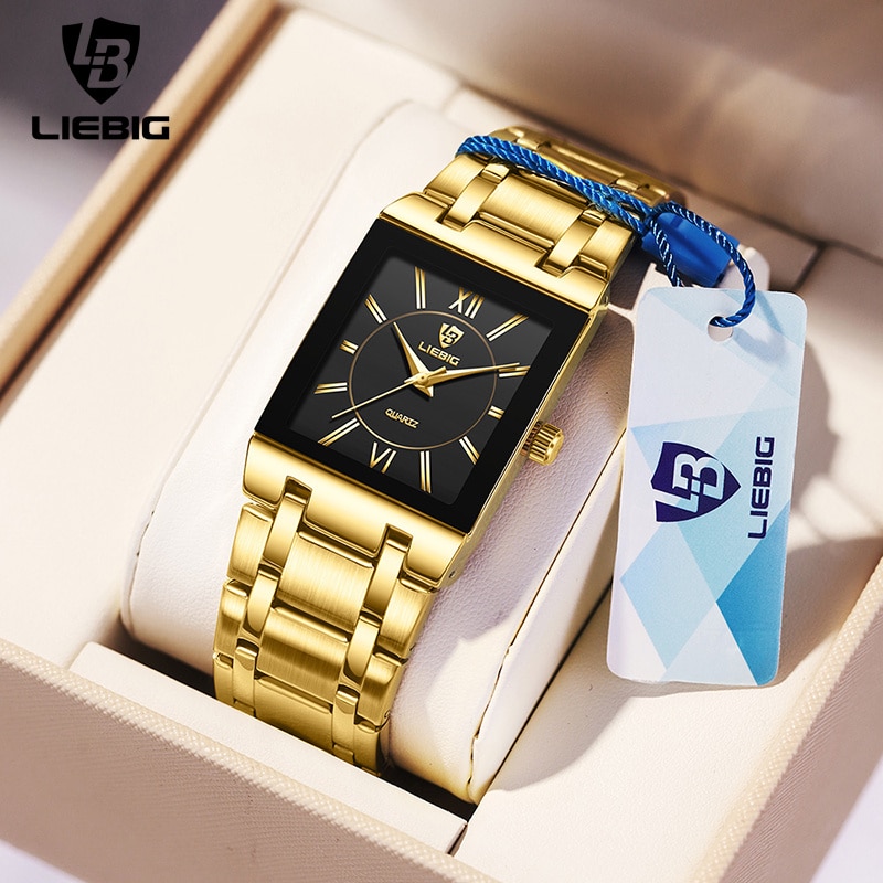 LiEBIG Luxury Golden Quartz Wr - Luxury Watch For Girls 评论和价格