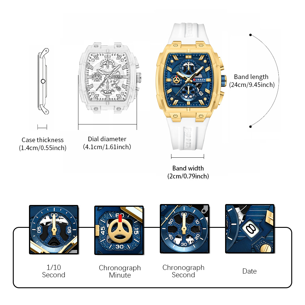 CURREN Luxury Vintage Watch fo - Luxury Watch With Bracelet 评论和价格