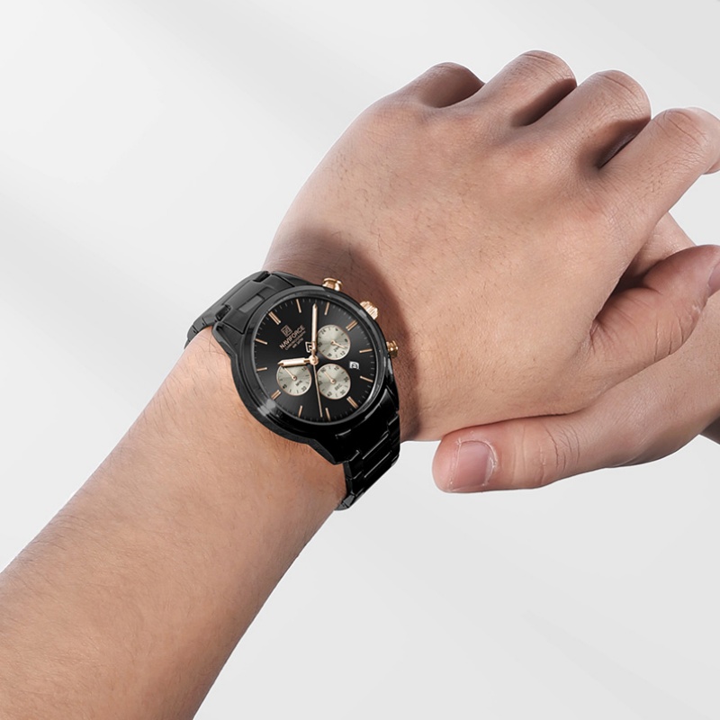 NAVIFORCE Men Quartz Chronogra - Luxury Watch With Bracelet 评论和价格