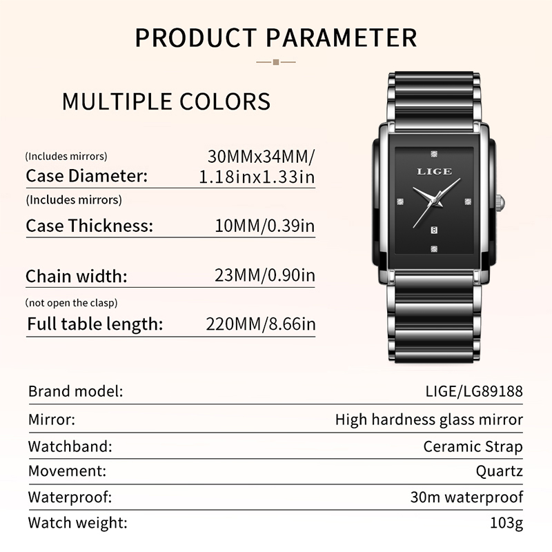 LIGE New Luxury Women Watches  - Luxury Watch For Girls 评论和价格
