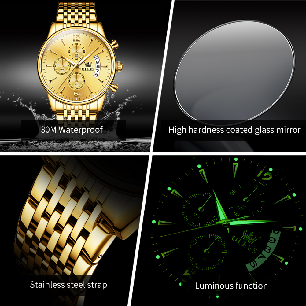 OLEVS Brand Luxury Gold Quartz - Luxury Watch Affordable 评论和价格