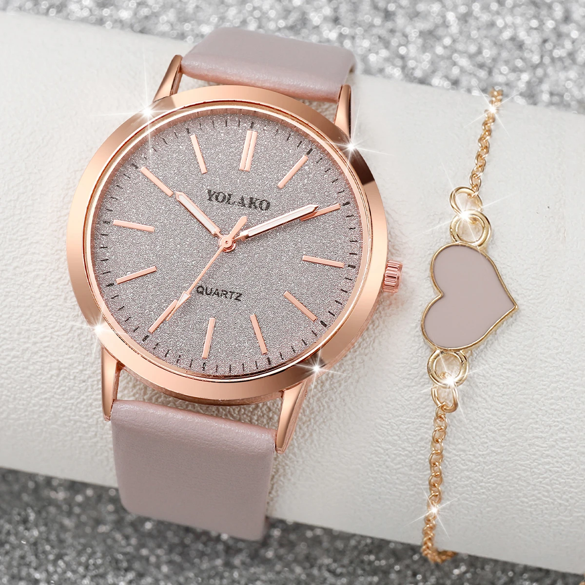 2PCS/Set Fashion Women Watches - Luxury Watch For Girls 评论和价格