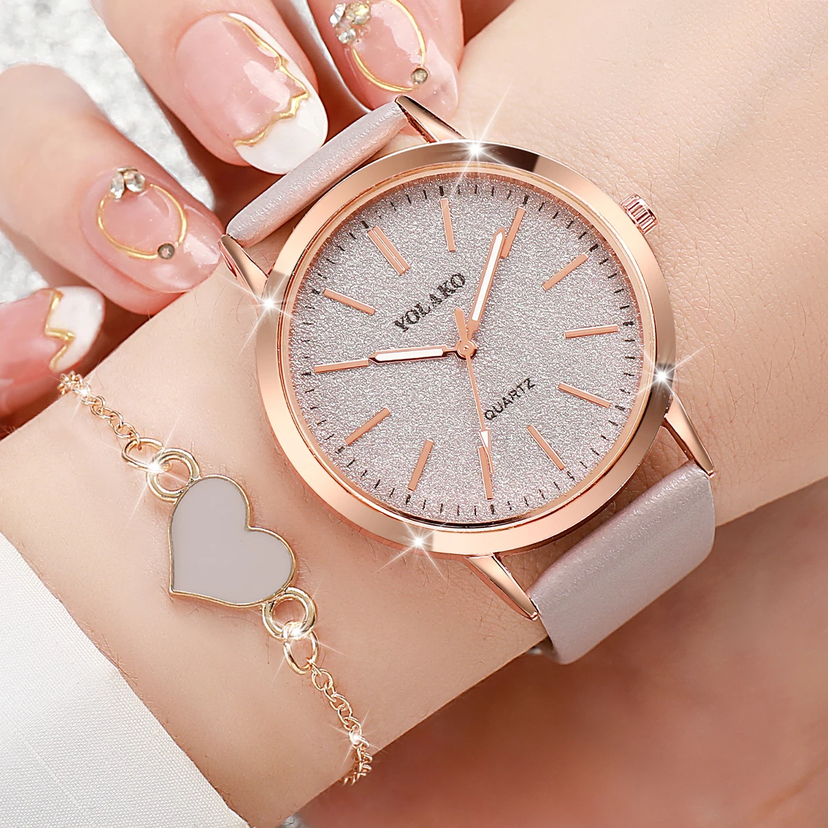 2PCS/Set Fashion Women Watches - Luxury Watch For Girls 评论和价格