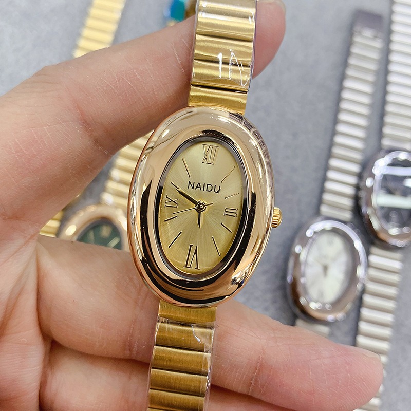 Luxury Brand Gold Oval Women Q - Luxury Watch For Girls 评论和价格