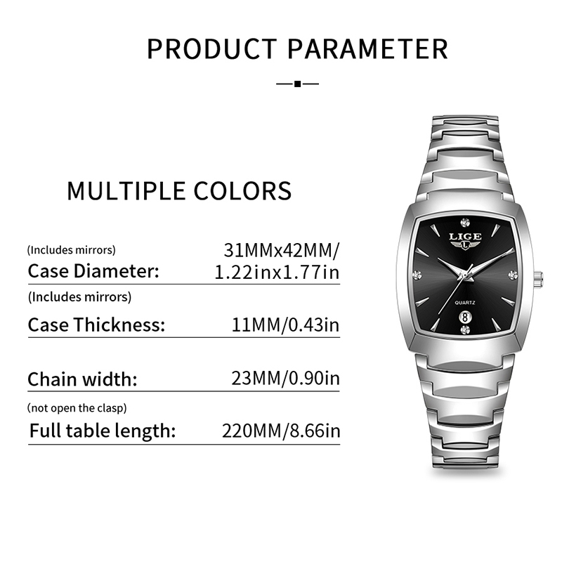 LIGE Watch women Business Luxu - Luxury Watch With Bracelet 评论和价格