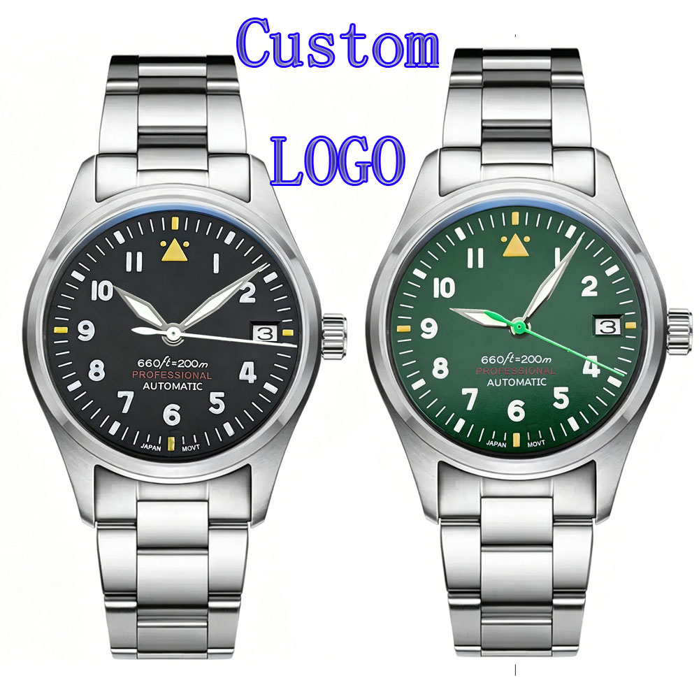 Custom LOGO 36mm 39mm Pilot Wa - Automatic Pilot Watch 评论和价格