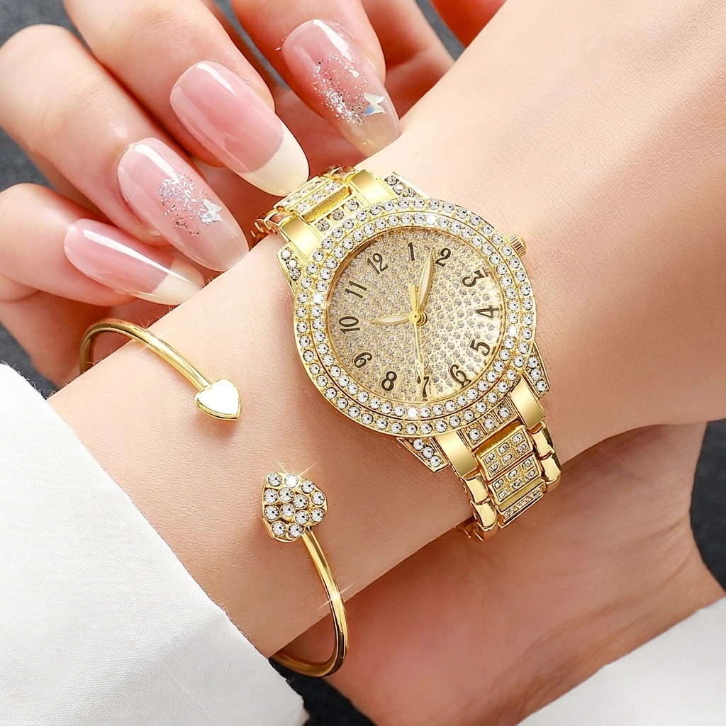 6PCS Fashion Rhinestone Women  - Luxury Watch For Girls 评论和价格