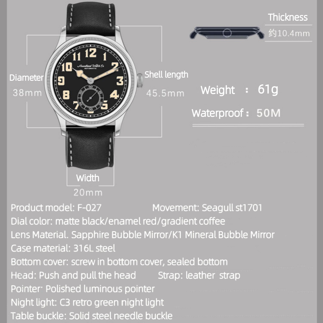 Hruodland 2025 New Men Automat - Automatic Pilot Watch 评论和价格