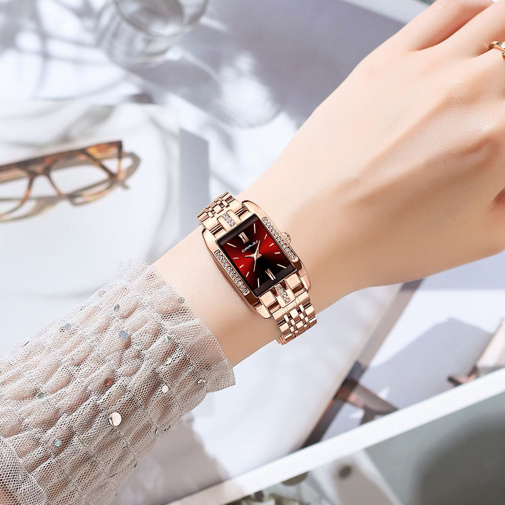 CRRJU Luxury Square Watch for  - Luxury Watch For Girls 评论和价格