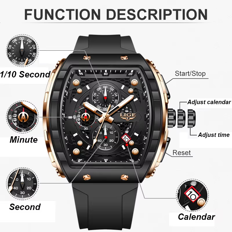 LIGE Top Brand Luxury Men Watc - Luxury Watch Affordable 评论和价格