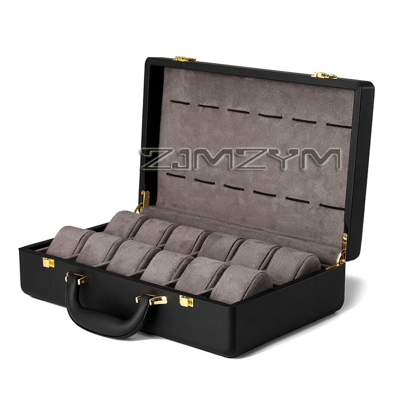 12 Slots Watch Box Mens Watche - Luxury Watch Display 评论和价格