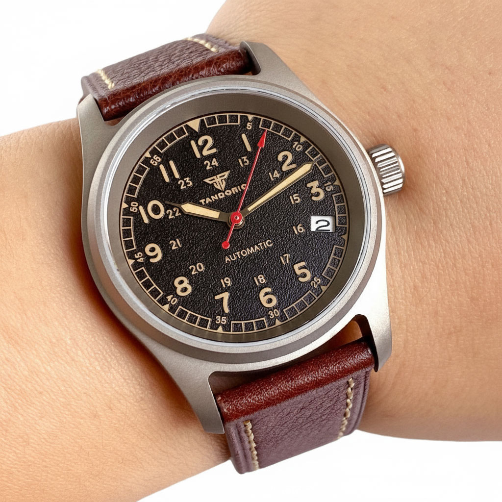 Customized Watch Titanium NH35 - Automatic Pilot Watch 评论和价格